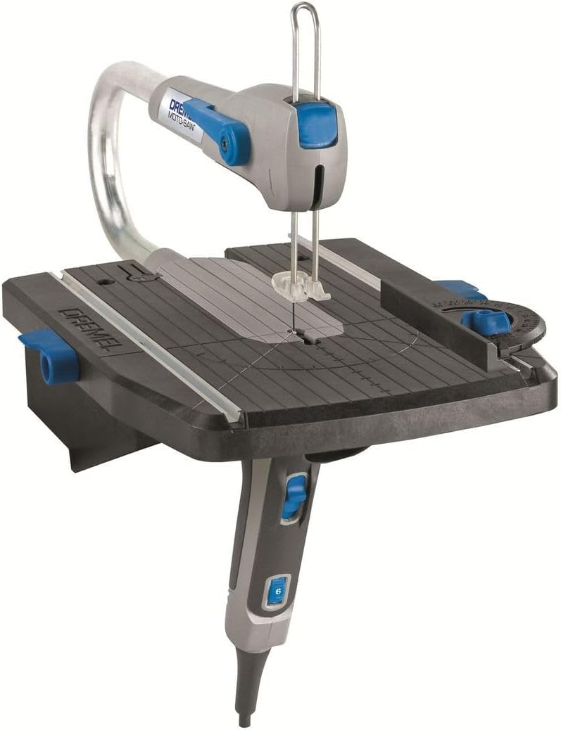 Dremel MS20 Moto-Saw Dekupiersäge, kompakte 2-in-1-Tischkreissäge (70 W) mit 1 Zubehörteil und 5 Säg