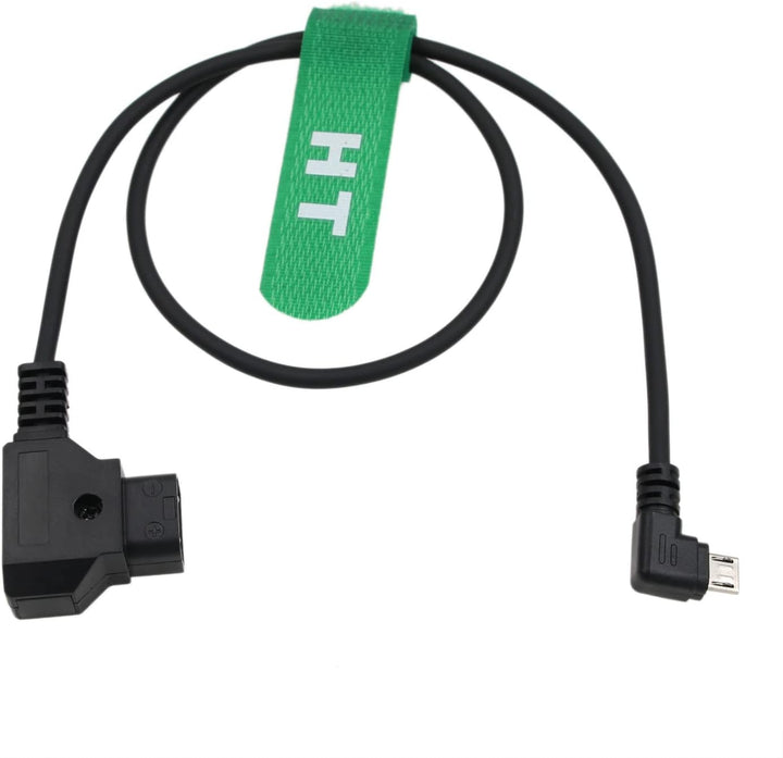 HangTon Nucleus-Nano Motor-Stromkabel P-TAP D-Tap auf Micro-USB, 90 Grad rechtwinklig, 14,8 V, 50 cm