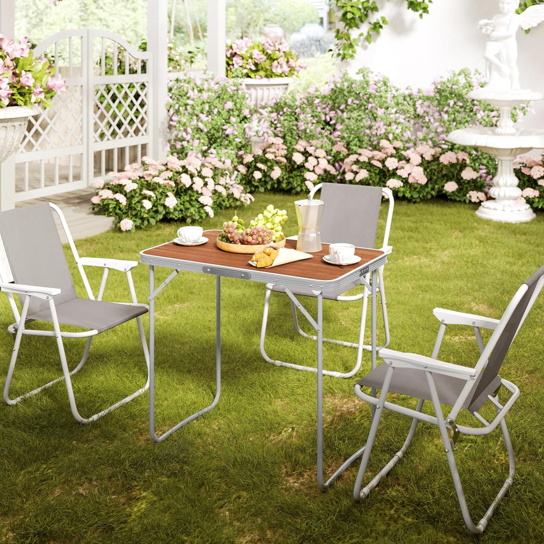 WOLTU Campingtisch Klapptisch Reisetisch mit Griff, 70x50x60cm(LxBxH) zusammenklappbar Gartentisch a