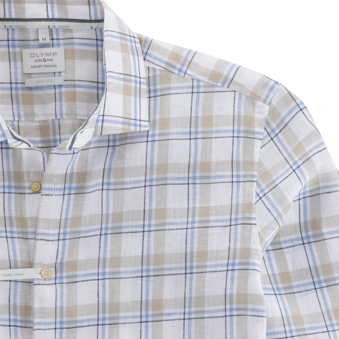 OLYMP Herren Freizeithemd Langarm Level Five Smart Casual,Body fit,Kent-Kragen M Blau 15, M Blau 15