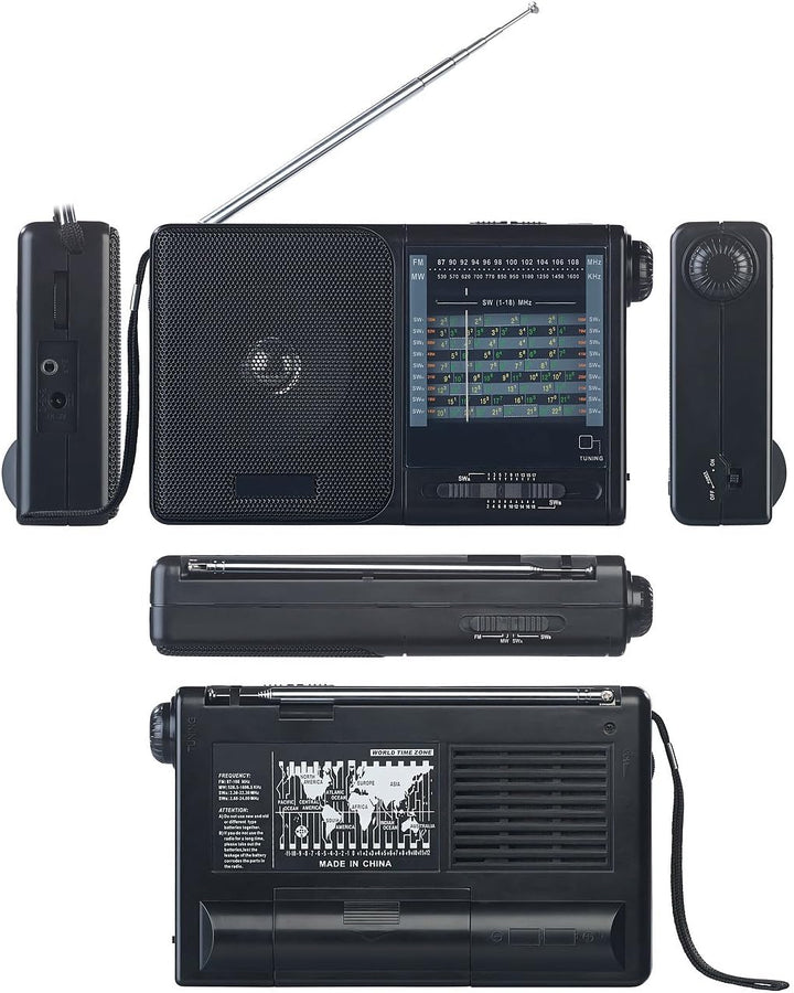 auvisio Weltradio: Analoger 20-Band-Weltempfänger mit FM, MW und 18x KW (analog Radio, KW Radio, bat