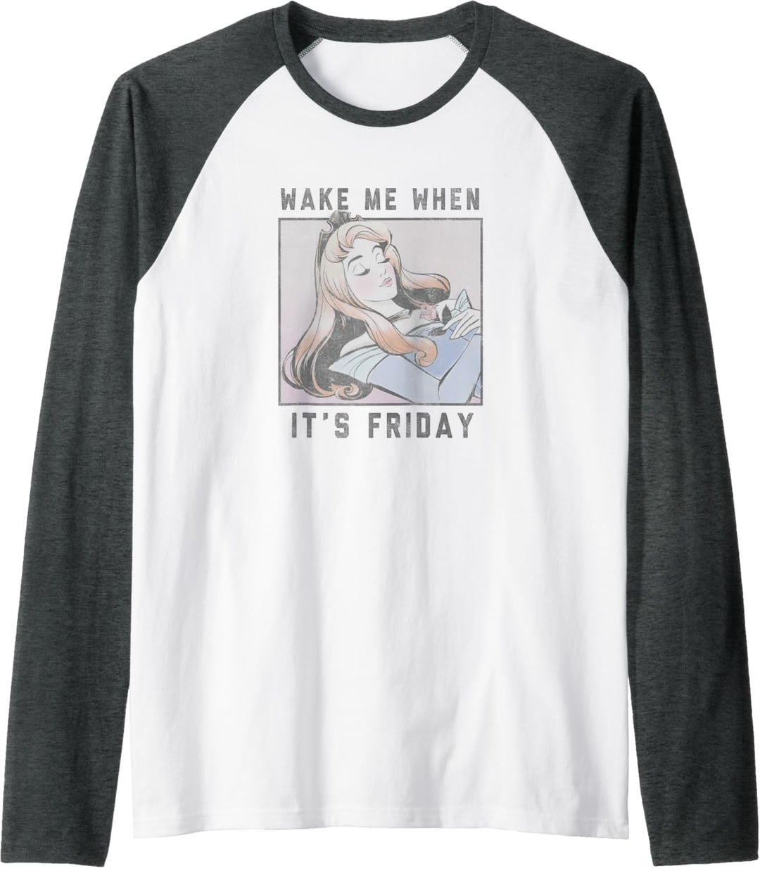 Disney Sleeping Beauty Aurora Wake Me When It's Friday Raglan