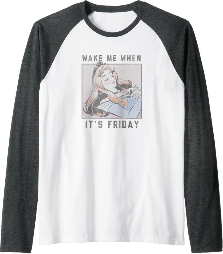 Disney Sleeping Beauty Aurora Wake Me When It's Friday Raglan