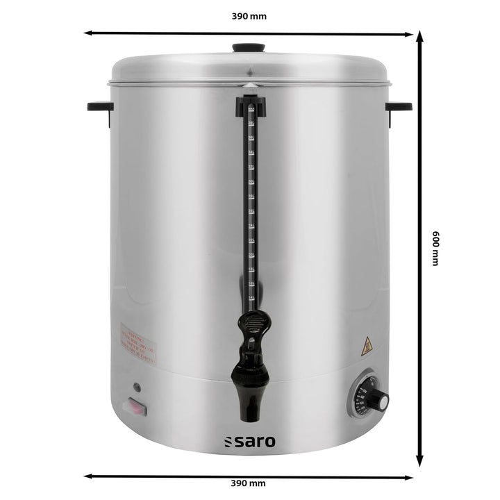 Saro 317-2005 HOT DRINK MAXI Glühwein-und Heisswasserspender, 40L, Edelstahl