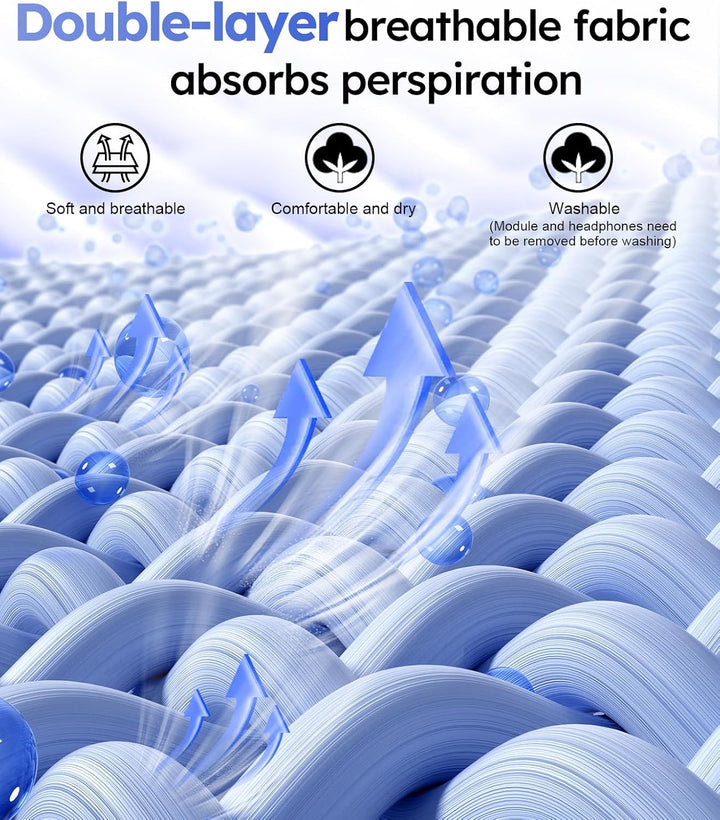 LC-dolida Schlafkopfhörer Bluetooth Stirnband Kopfhörer Bluetooth V5.4 Band Kopfhörer zum Schlafen,S