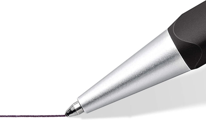 STAEDTLER TRX 440TRX9B-9ST Kugelschreiber (ergonomische Dreikantform, matte, samtweiche Aluminium-Ob
