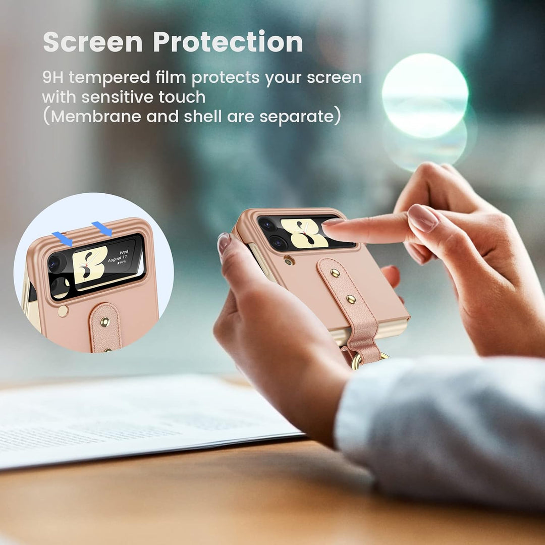 HWeggo Handyhülle für Samsung Galaxy Z Flip 4 Hülle,Ultradünne PC Samsung Z Flip 4 Schutzhülle mit ä