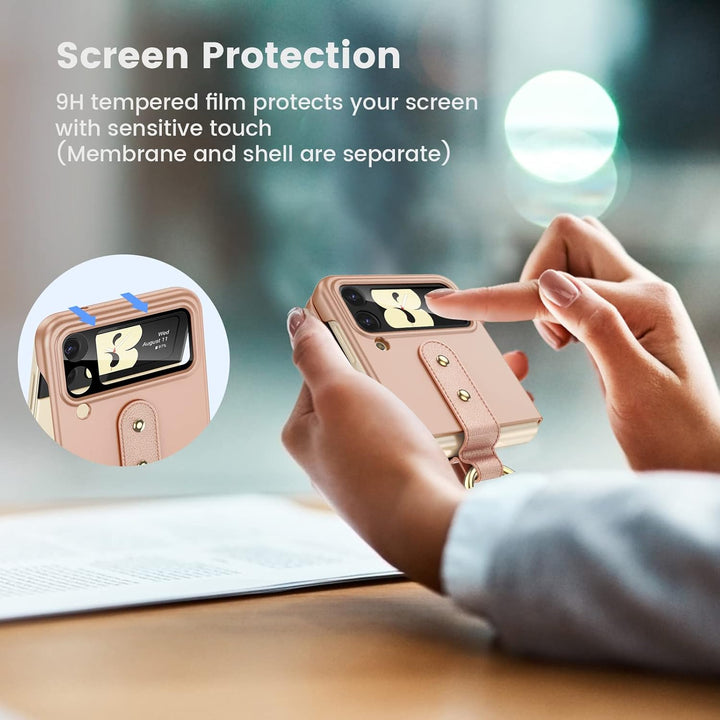 HWeggo Handyhülle für Samsung Galaxy Z Flip 4 Hülle,Ultradünne PC Samsung Z Flip 4 Schutzhülle mit ä