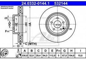 ATE 24033201441 Bremsscheibe