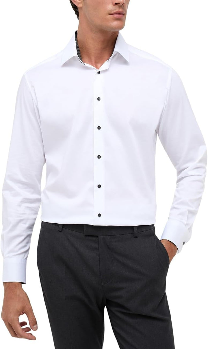 ETERNA Herren Performance Shirt MODERN FIT 38 Weiss, 38 Weiss