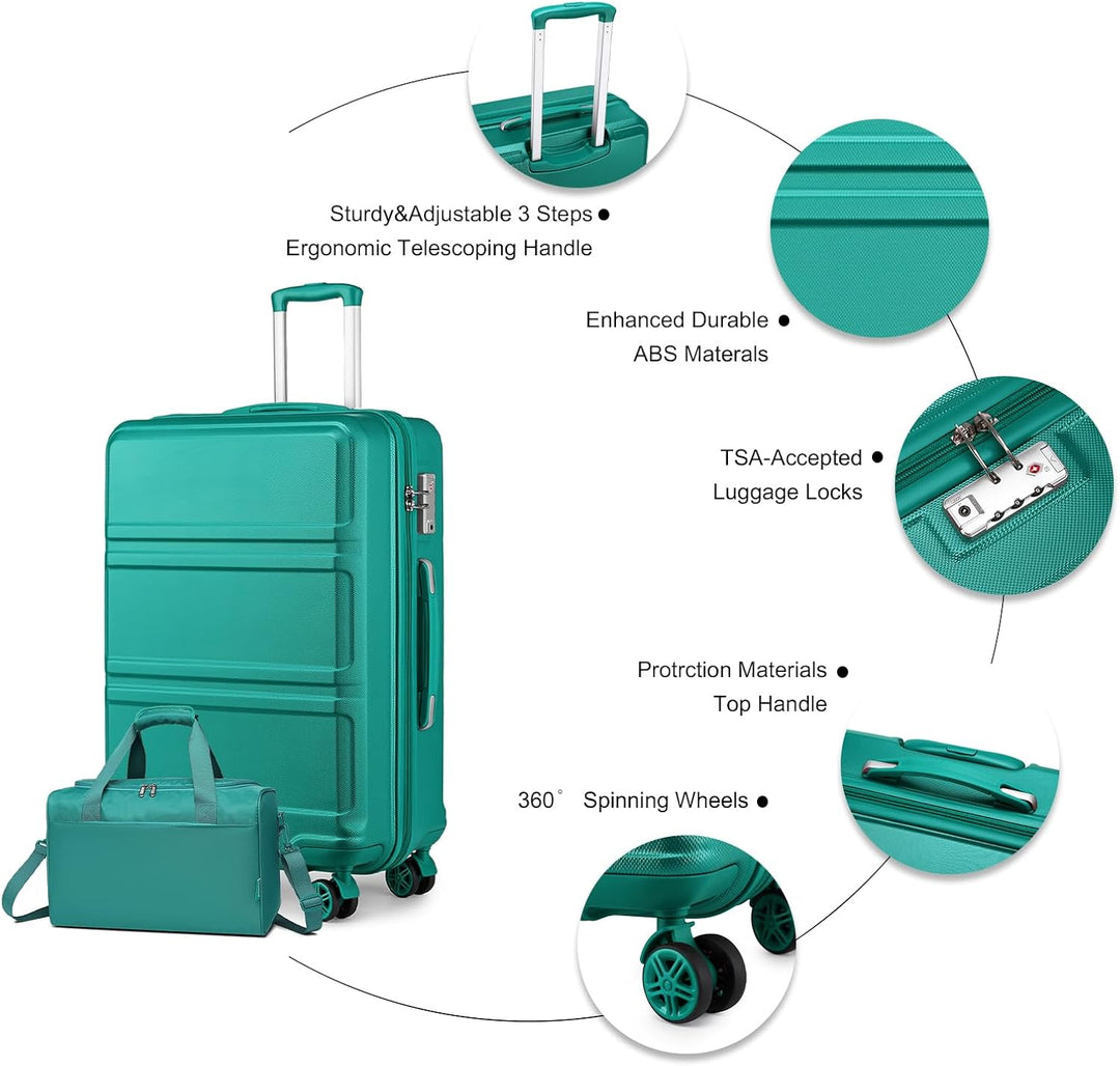 KONO Gross Reisekoffer Rollkoffer Set Gepäcksets 2 Teilig, 74cm Gross Trolley Koffer mit Ryanair Rei