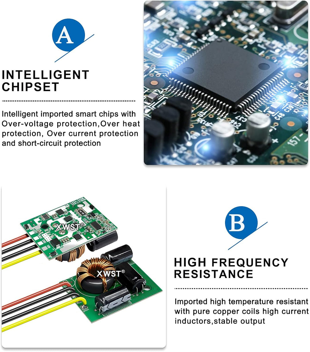 XWST DC DC 36V48V60V72V85V auf 24V Buck Spannungswandler 15A 360W Wechselrichter Auto Netzteil Wandl
