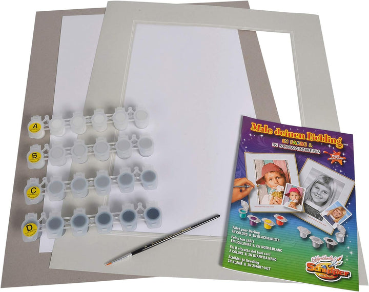 Schipper 602100371 Malen nach Zahlen - Male ihren Liebling schwarz/weiss - Bilder malen für Erwachse