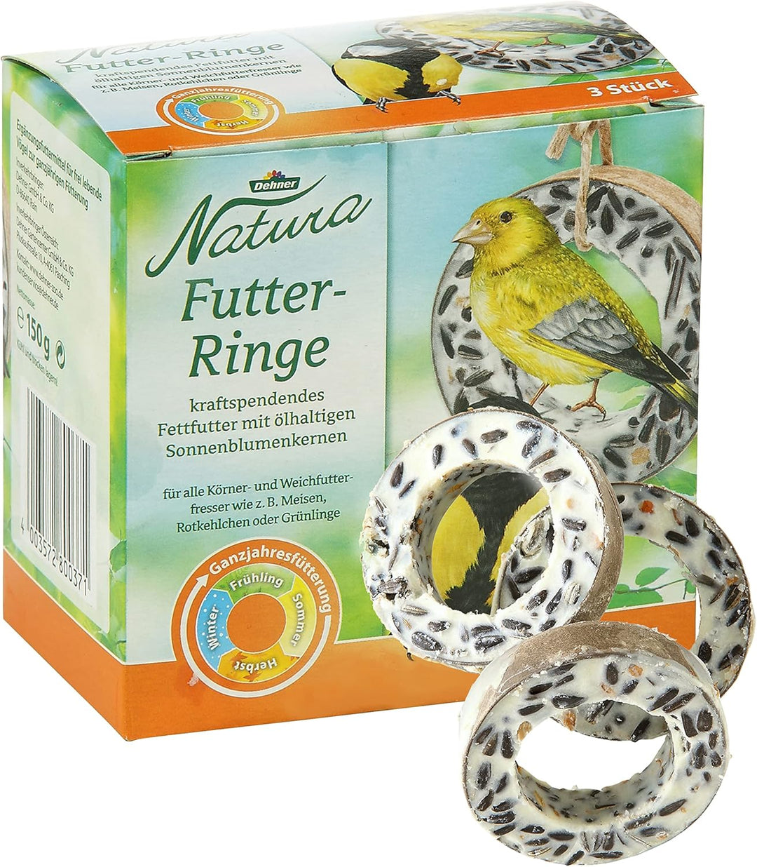 Dehner Natura Wildvogelfutter Futterbuffet Maxi, Streufutter und Snacks, 8-teilig
