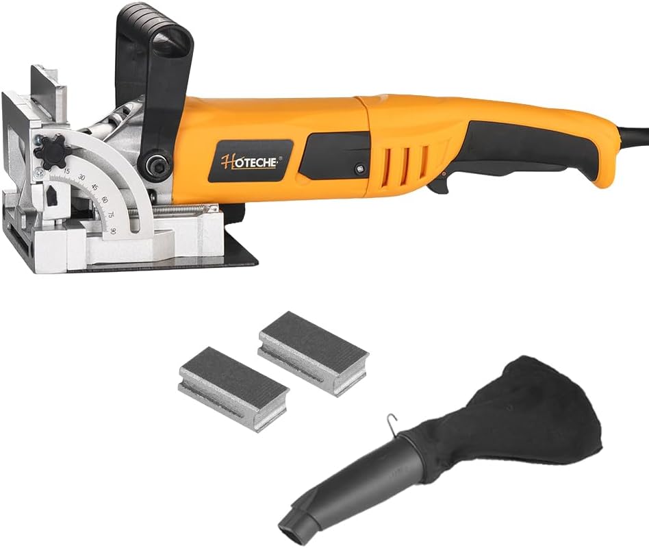 Hoteche 1010W Holz Schlitzfräse - Flachdübelfräse mit 100mm Sägeblatt, 11000rpm, 220-240V - Ideal fü