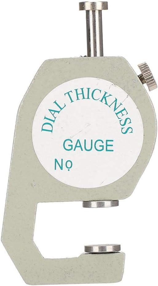 Dickenmessgerät, 0-10 mm x 0,1 mm Präzisionsgenauigkeit Rundes Zifferblatt Anzeige Dickenprüfzifferb
