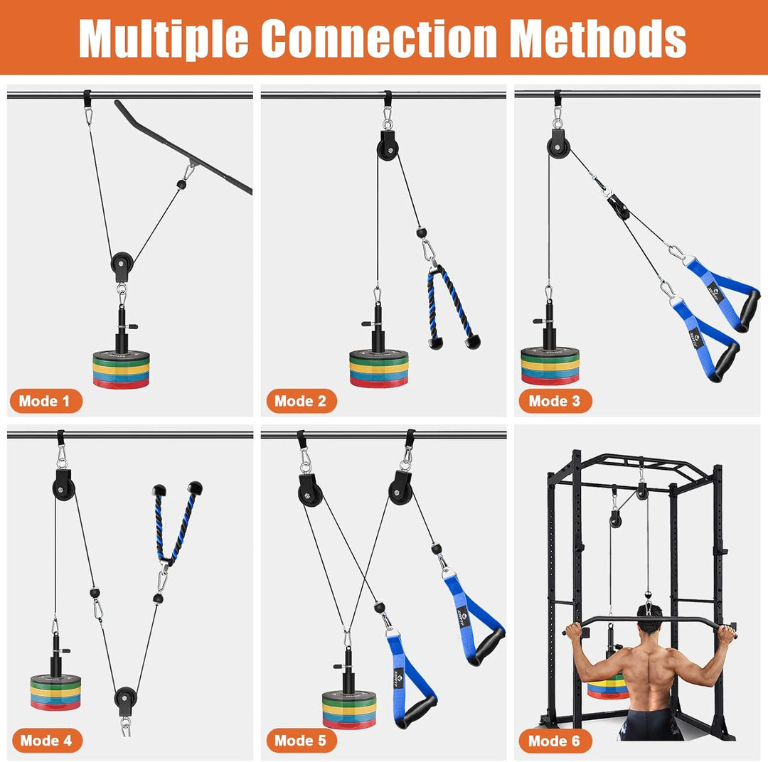 SERTT Home Gym Riemenscheiben-System, Trizeps-Workout-Riemenscheiben-System für LAT Pulldown, Bizeps