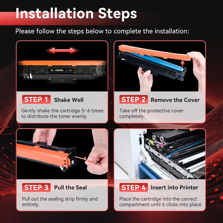 220A 220X (Mit Chip) Toner Kompatibel für HP 220A Toner 220X Toner für HP Color Laserjet Pro MFP 430