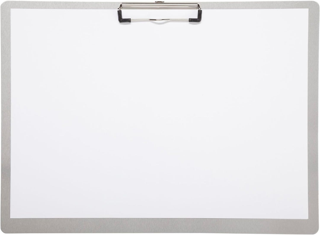 MAUL Klemmbrett Aluminium A3 Schreibunterlage zum Aufhängen mit Bügeklemme 8 mm Clipboard zum Schrei