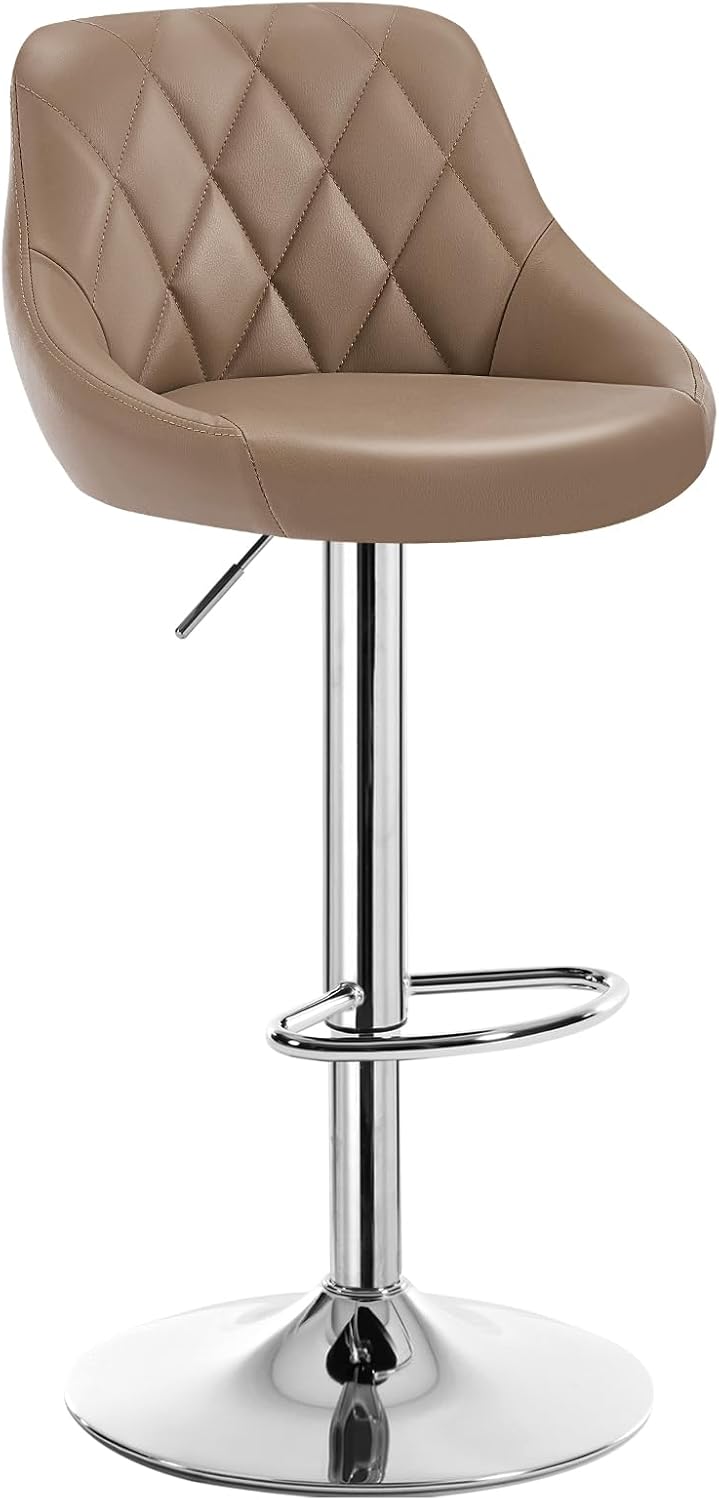WOLTU BH23kk-1 1er Barhocker Barstuhl, leichte reinige Kunstleder, Gute gepolsterte Sitzfläche, Höhe