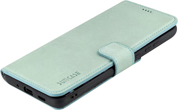 Suncase Book-Style Hülle kompatibel mit Samsung Galaxy S20 Plus Leder Tasche (Slim-Fit) Lederhülle H