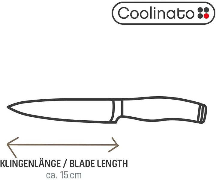 Profi Küchenmesser - Universalmesser 15cm, extrem scharf, Japanischer Klingenstahl, Soft Grip Griff,