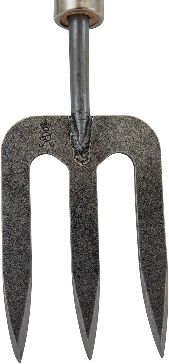 SHW-FIRE Handgeschmiedete Handgabel mit Eschenholzgriff - Ideal für wurzelschonende An- und Umpflanz