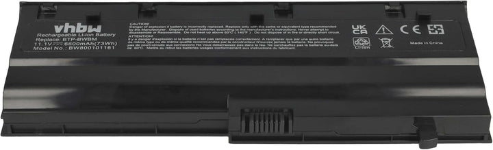 vhbw Akku kompatibel mit Medion Akoya MD96582, MD96640, MD96663 Notebook (6600mAh, 11,1V, Li-Ion)