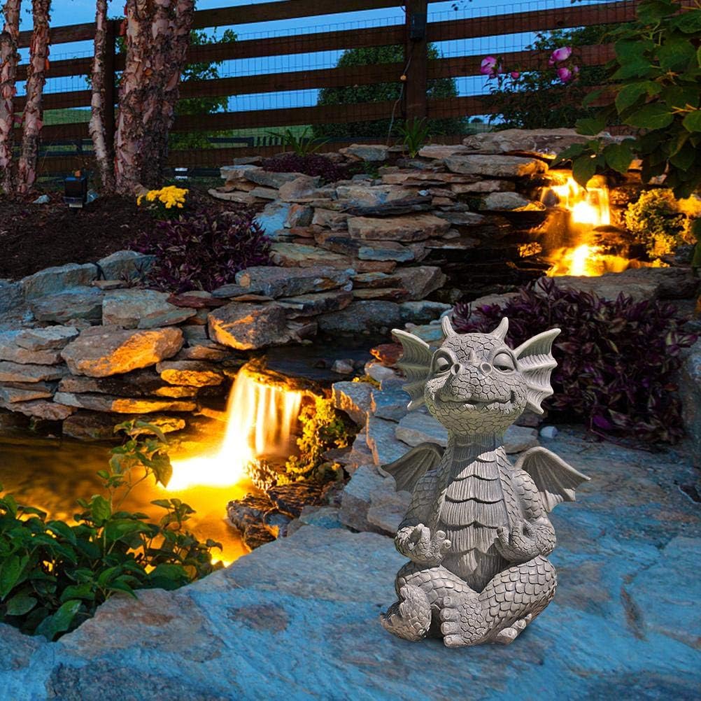 Tianbi Drachen Statue Wohnkultur Harz Zen Yoga Drachen Garten Dekoration Drachen Buddha Kunst Skulpt