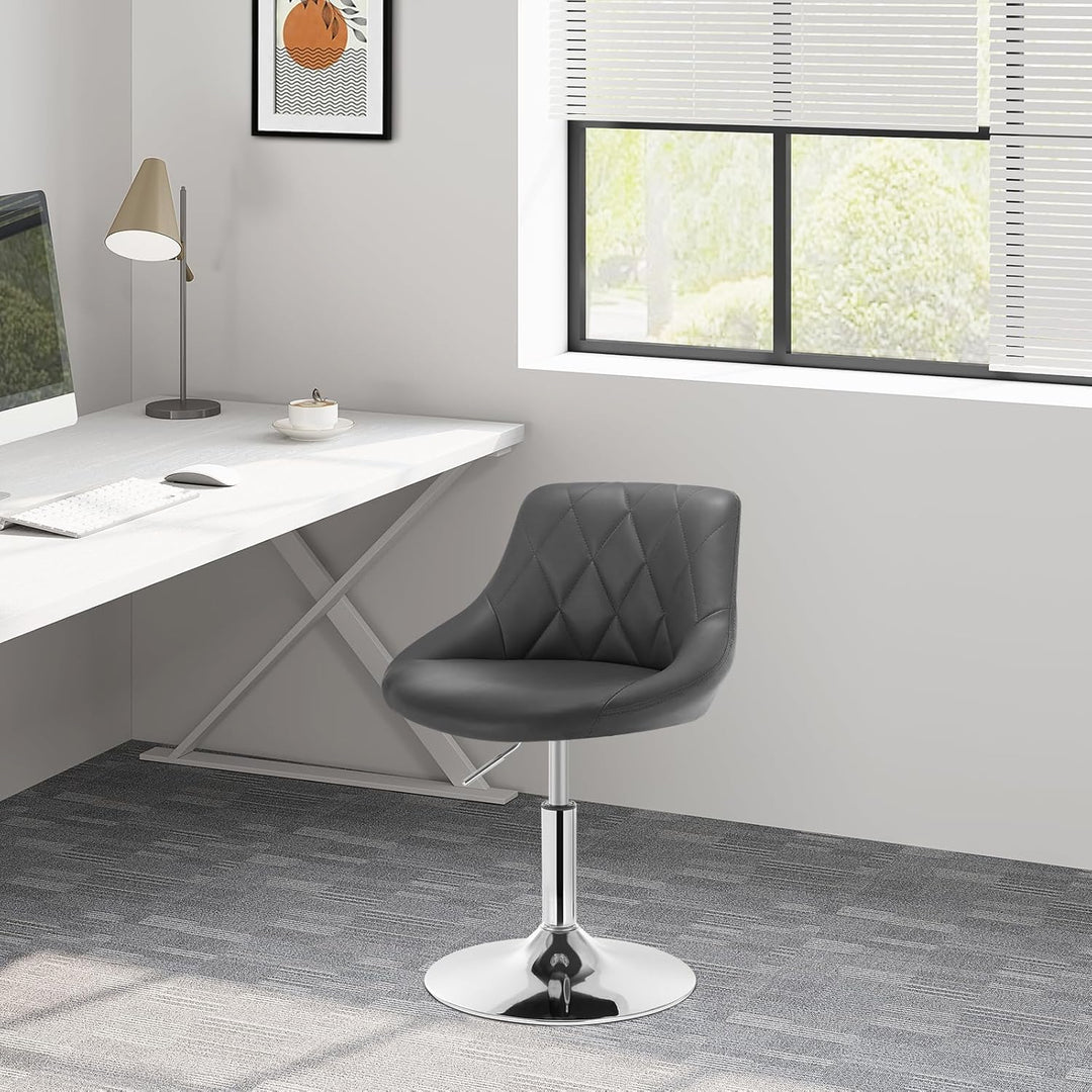 WOLTU 4er Set Verstellbarer Sitzhocker Stuhl Arbeitshocker Bürohocker Schminkhocker mit Rückenlehne