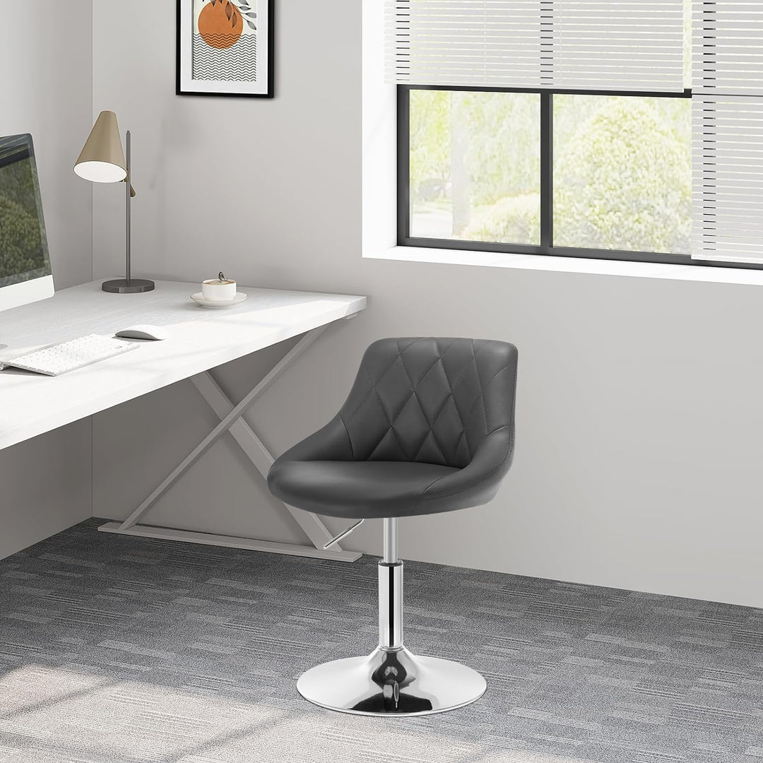 WOLTU 2er Set Verstellbarer Sitzhocker Stuhl Arbeitshocker Bürohocker Schminkhocker mit Rückenlehne