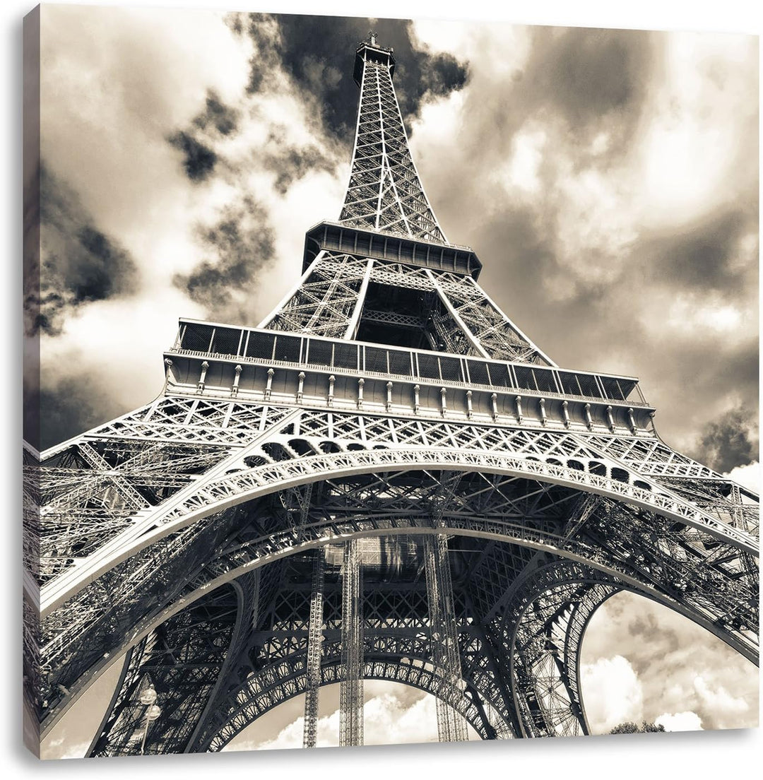 Prächtiger Eifelturm in Paris, Format: 70x70 auf Leinwand, 70x70