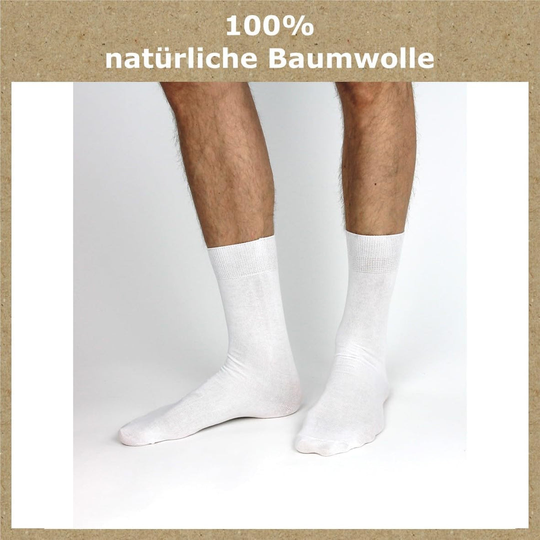 GAWILO Socken aus 100% Baumwolle (10 Paar) | Ohne drückende Naht, mit venenfreundlichem Komfortbund