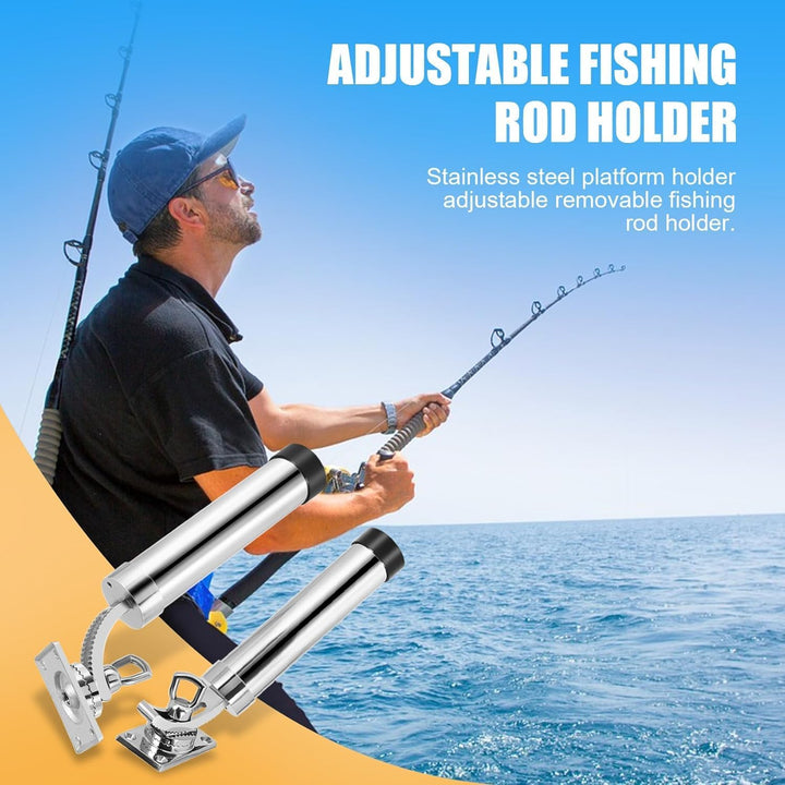 Angelrutenhalter, 360 ° Drehung Fischerboot Ruten-Halter, Marine Boot Angelrutenhalter Rack Unterstü