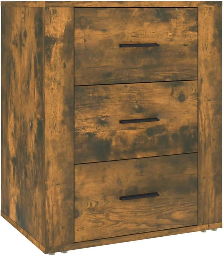 FIRBNUS Bedside Table Nachtkonsole Beistelltisch mit 3 Schubladen Night Stand Nachttisch RĂ€uchereich