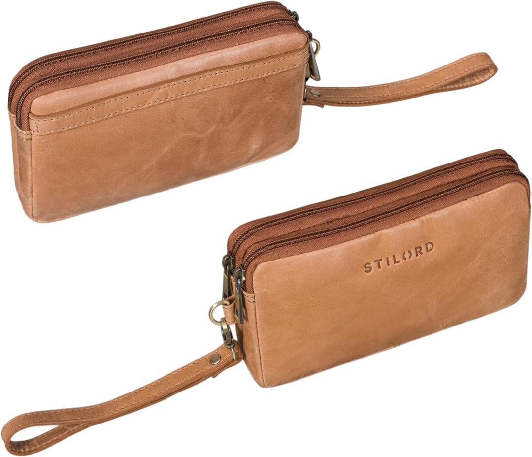 STILORD 'Richie' Handgelenktasche Leder Männer Kleine Herrenhandtasche mit Abnehmbarer Schlaufe Mode