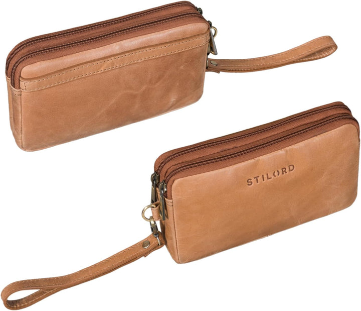 STILORD 'Richie' Handgelenktasche Leder Männer Kleine Herrenhandtasche mit Abnehmbarer Schlaufe Mode