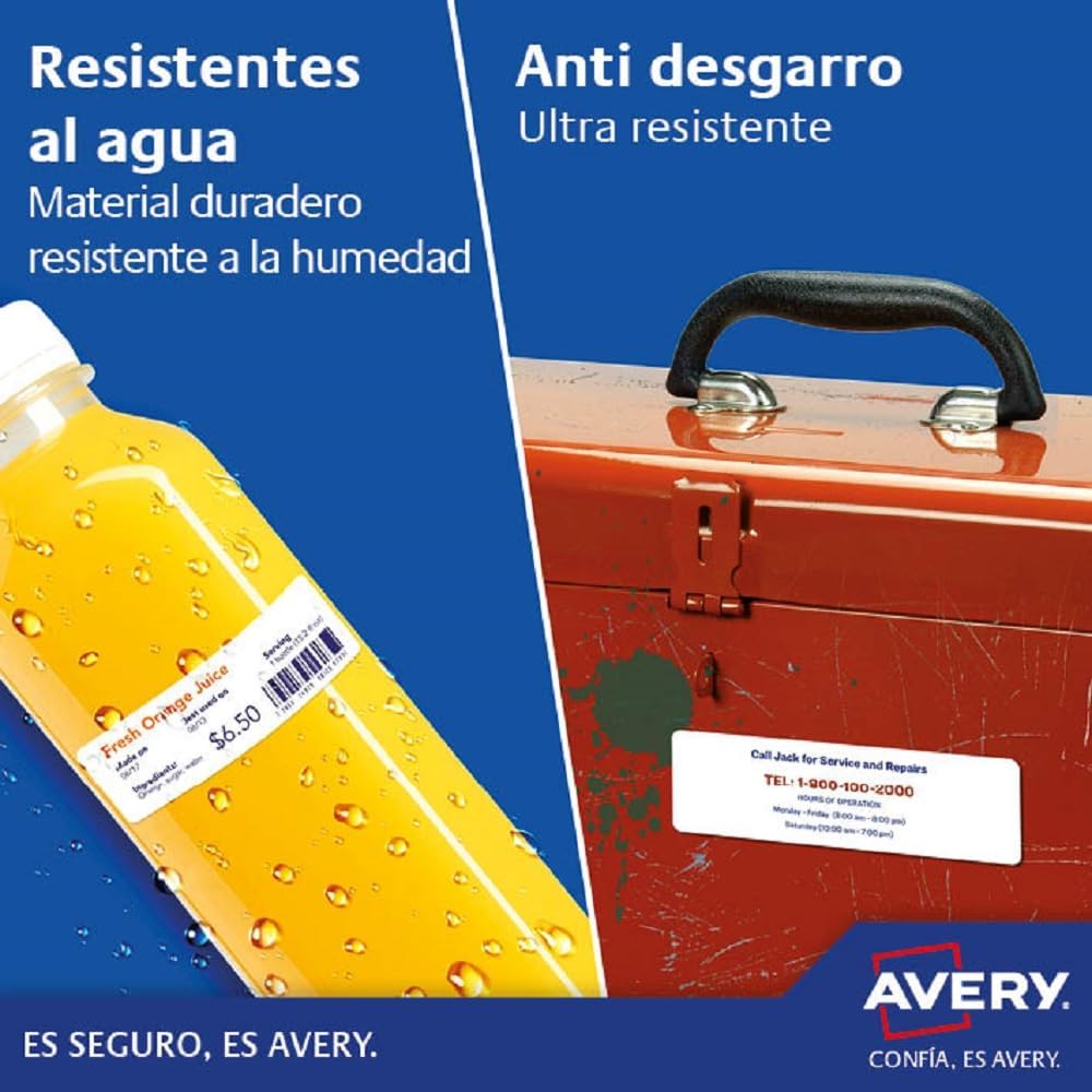 AVERY Zweckform Italien L6 Etiketten aus Polyester 99.1 x 42.3 weiss