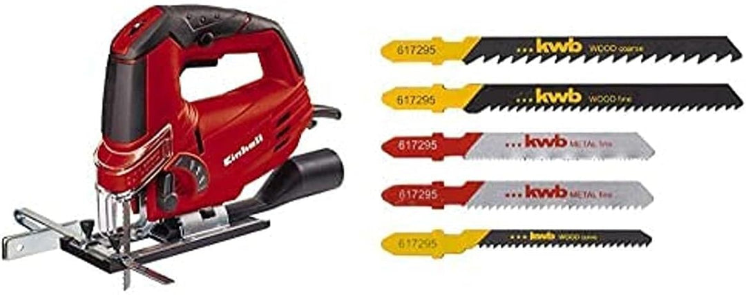 Einhell Stichsäge TC-JS 85 (620 W, max. 85 mm, 45° Schrägschnitt, Hubzahlregelung, 4-Stufen Pendelhu