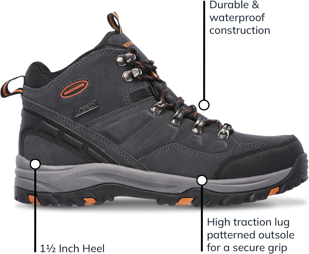 Skechers Herren Relment Pelmo64869 Stiefel 39 EU Gray Suede, 39 EU Gray Suede