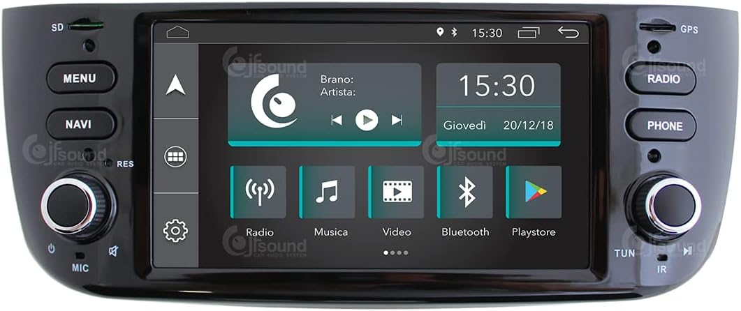 Costum fit Autoradio für Punto Evo Android GPS Bluetooth WiFi Dab USB Full HD Touchscreen Display 6.