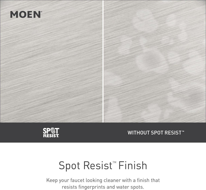 Moen 82922SRN Conway Einhandgriff Posi-Temp Wannen-/Duscharmatur, Spot Reset Nickel gebürstet, Spot