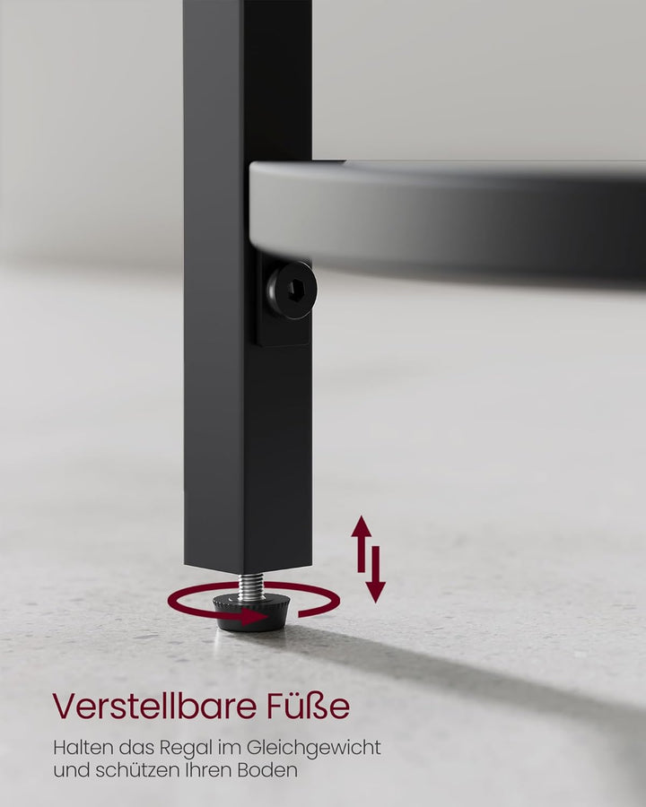 VASAGLE Eckregal 5 Ebenen, Bücherregal, Pflanzenregal, Standregal, Badezimmerregal, Ablagen aus Hart