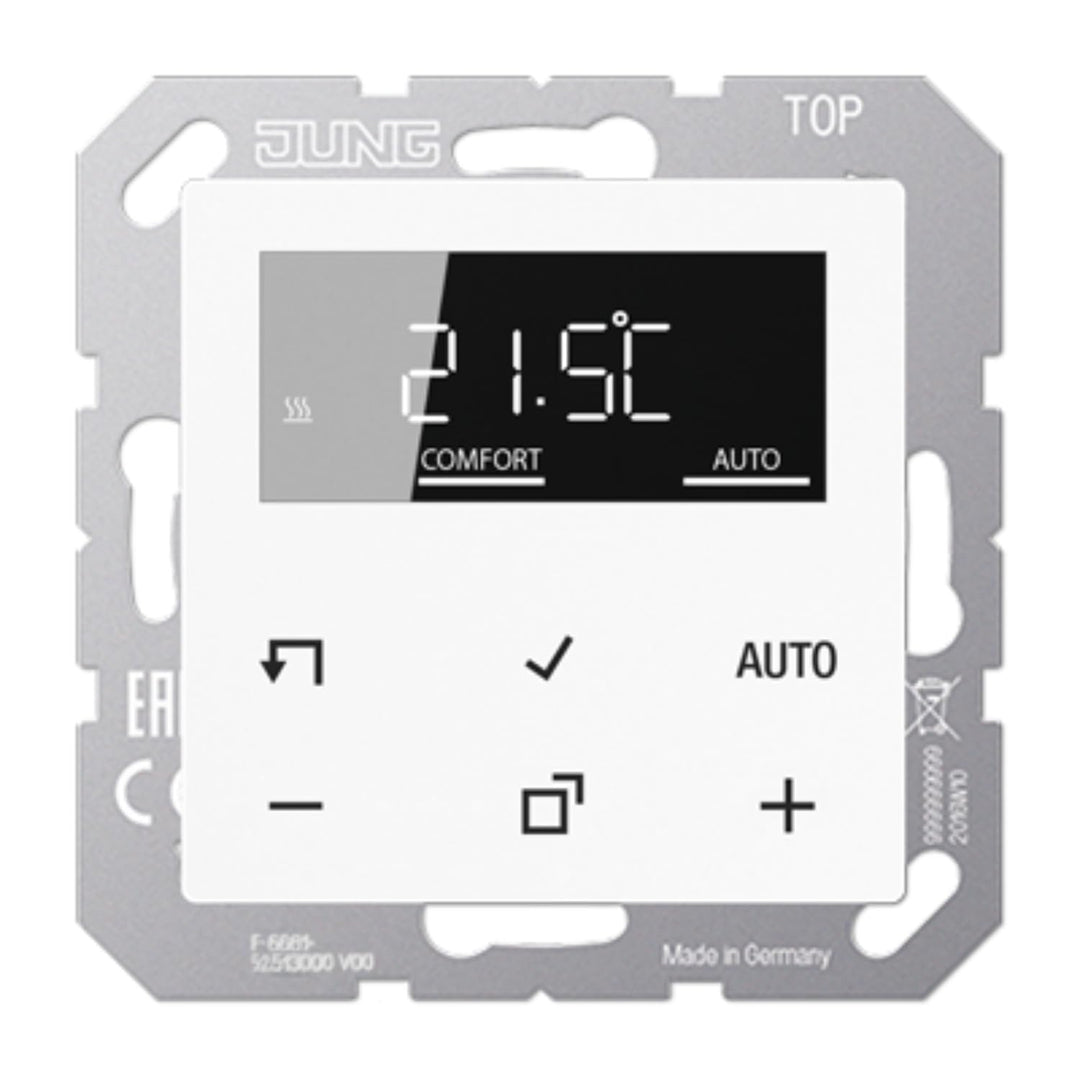 Jung TRDA1790WW Thermostat mit Standard-A-Display, alpinweiss