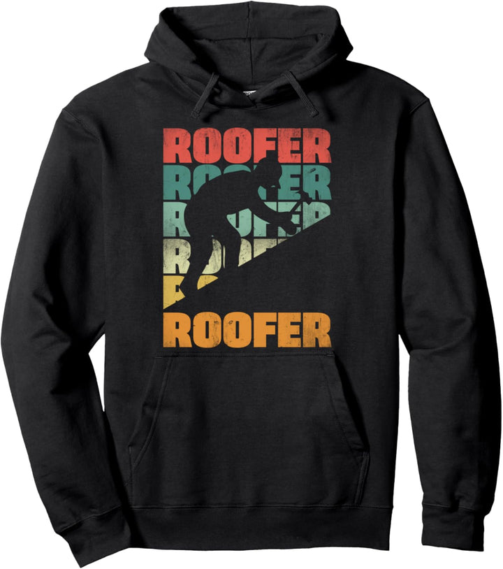 Dachdecker-Silhouette, Handyman-Dach Pullover Hoodie