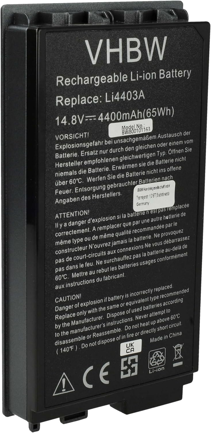 vhbw Akku kompatibel mit Medion MD95257, MD95292, MD95500, MD95511, MD95691, MD95703 Notebook (4400m