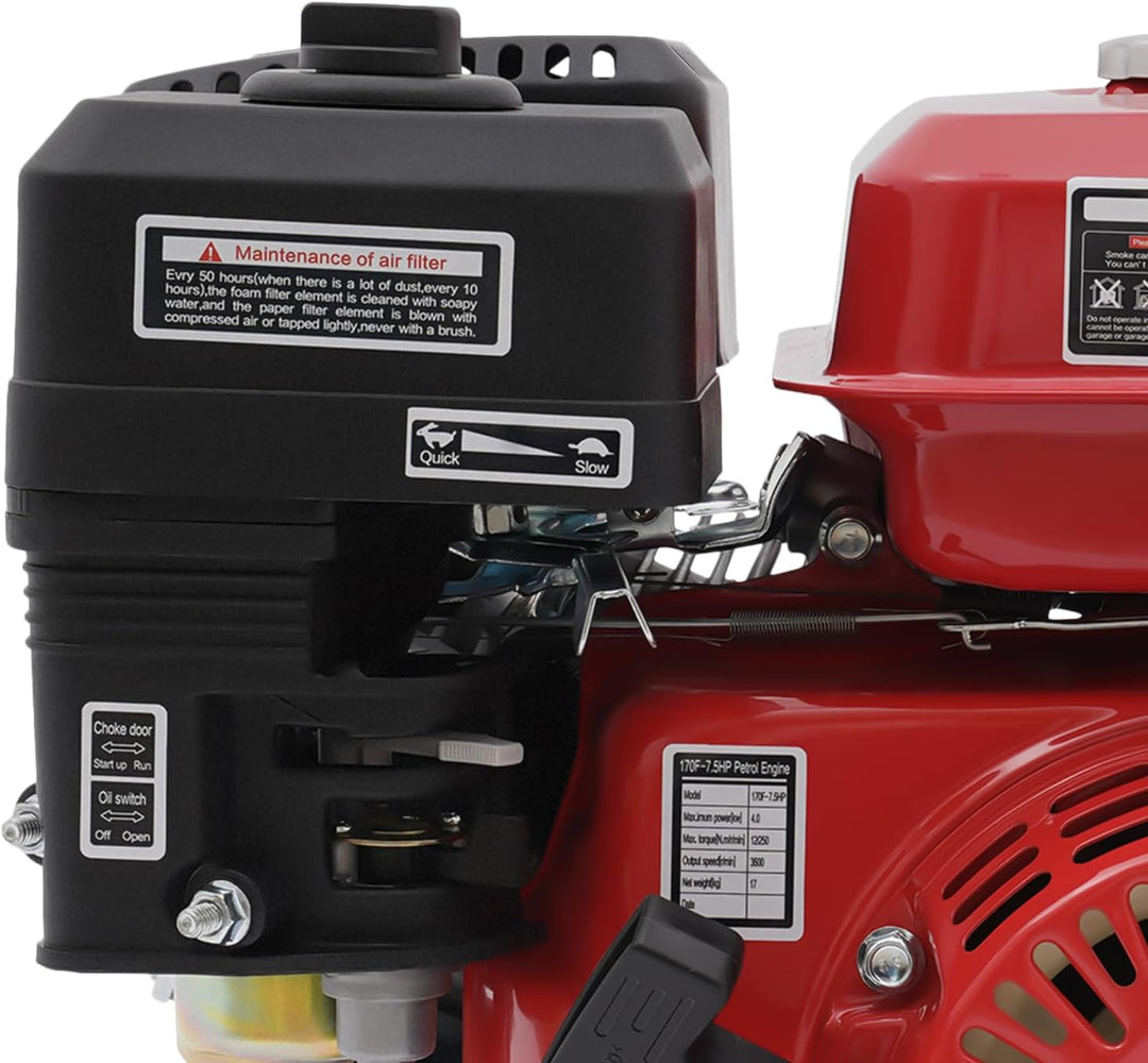 BJTDLLX 7.5 PS 210cc Benzinmotor Kartmotor Standmotor Antriebsmotor 4 Takt 3600 U/min Ersatzmotor 20