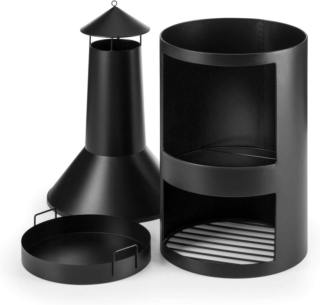 RESCH 502594 Terrassenkamin/Gartenkamin mit Funkenschutz, 45 x 135 cm, Feuerstelle HitzebestÀndig &