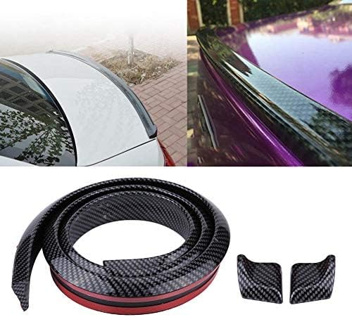 Heckklappen Lippenspoiler, 1,5 m Carbonfaser Weichgummi Auto Heckklappen Spoilerflügel Lippenaufkleb