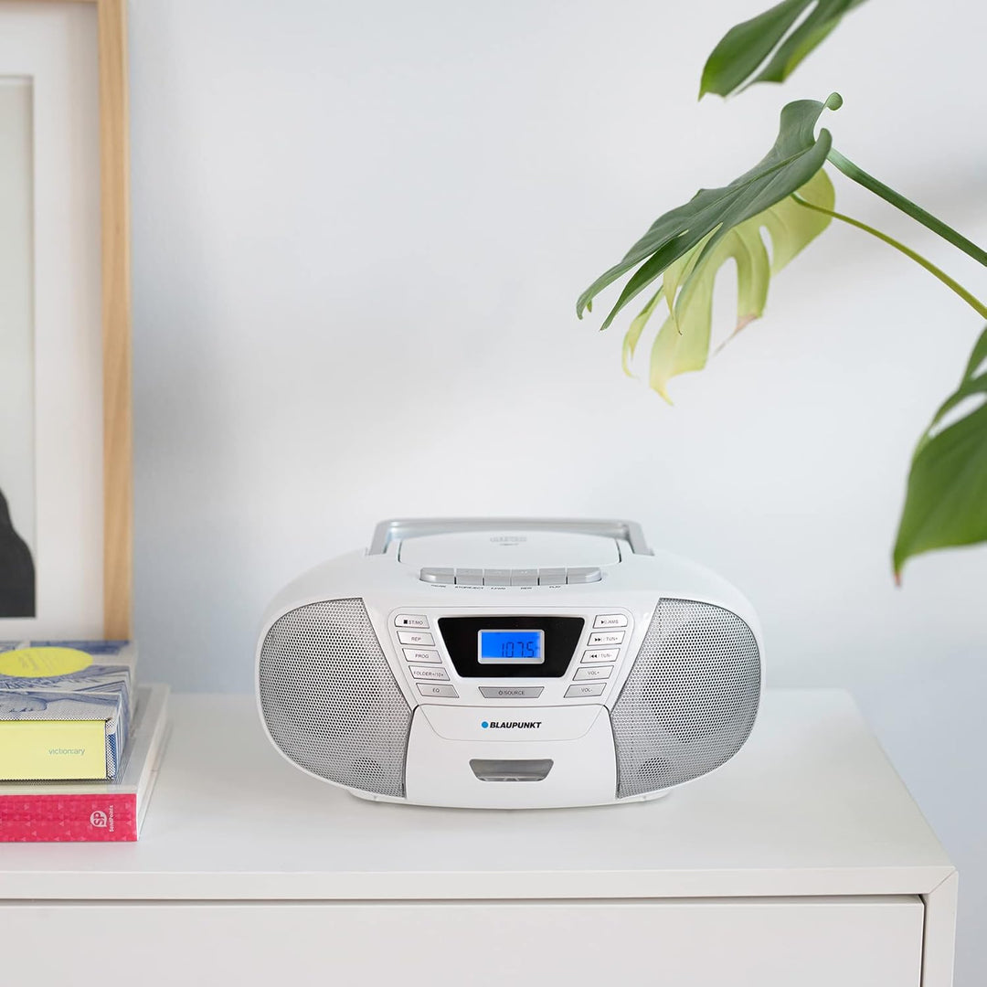 Blaupunkt B 120 WH tragbarer Kinder CD Player mit Bluetooth | Kassettenrekorder Kinder | Hörbuch Fun